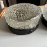 Round industrial wall light from the 1980s.