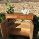 Vintage Parisian buffet in solid beech, hazelnut colour.