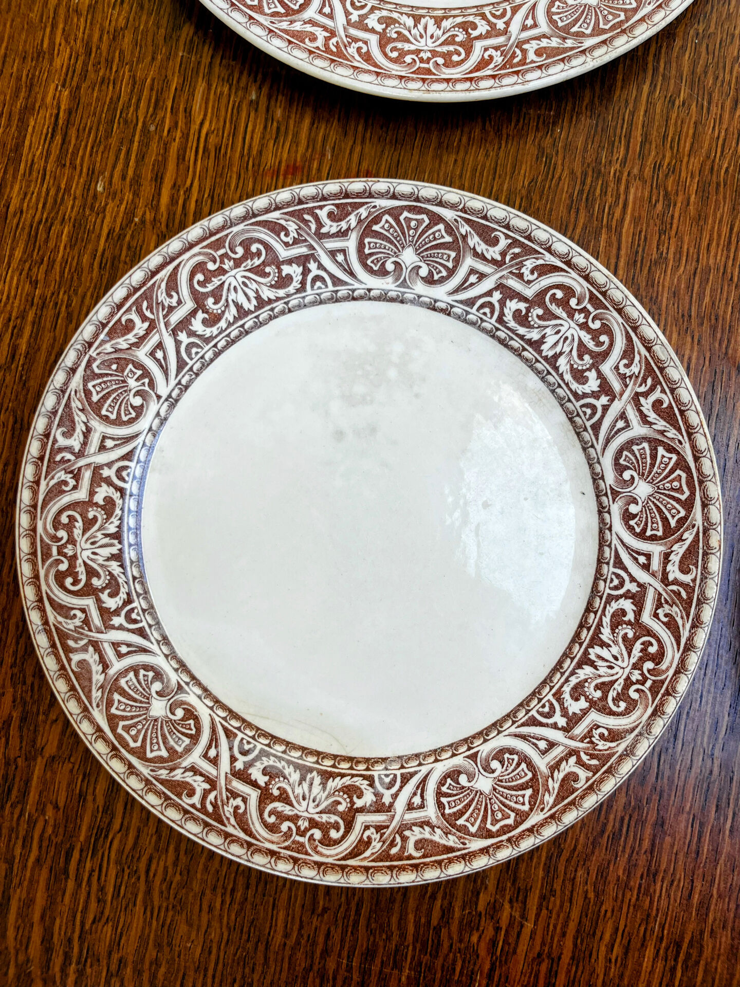 Set of 4 dessert plates Creil & Montereau – Labrador model