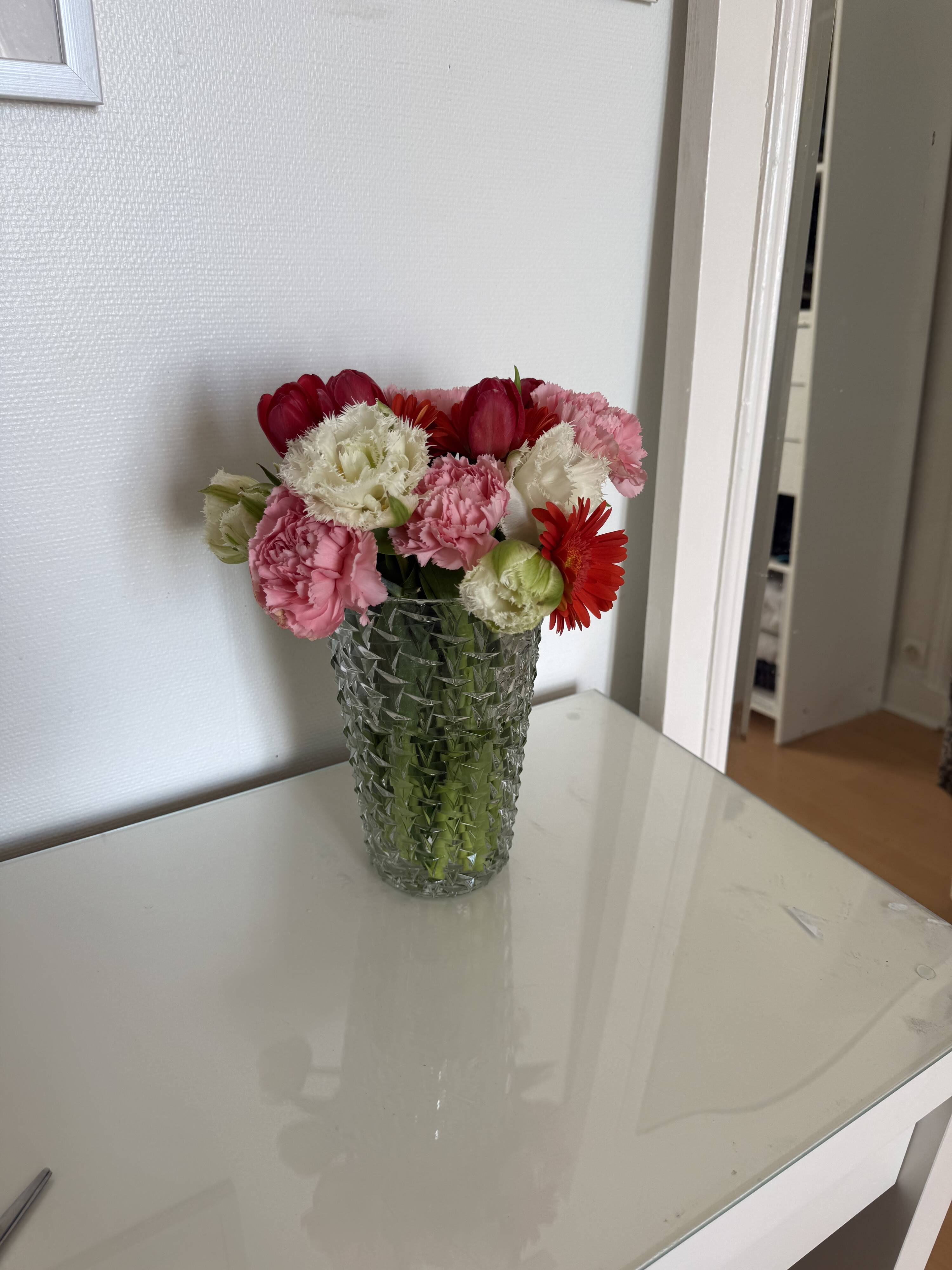 Large crystal vase
