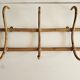 Wall coat rack with 3 rattan hooks - Vintage