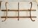 Wall coat rack with 3 rattan hooks - Vintage