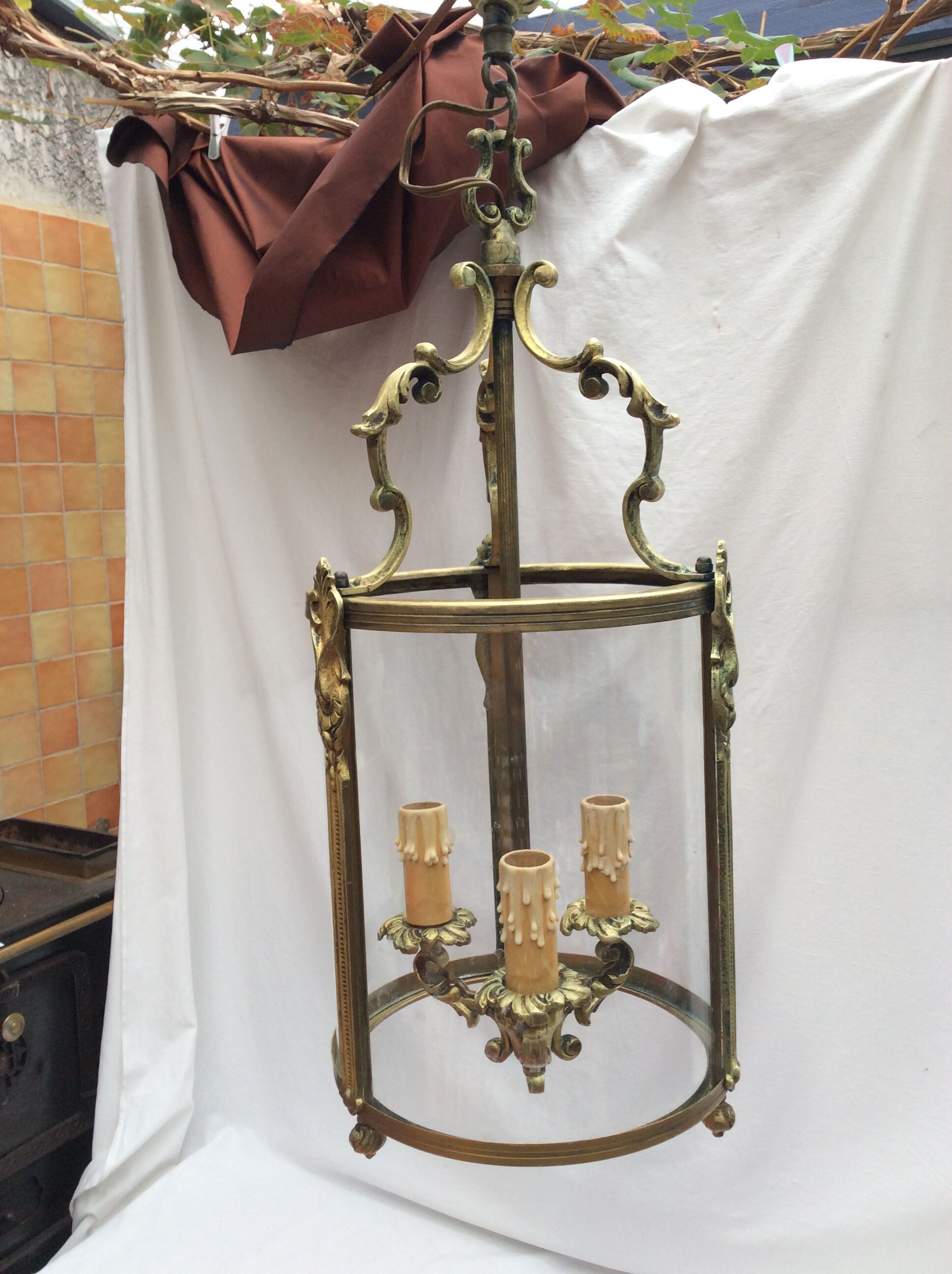 Old bronze lantern