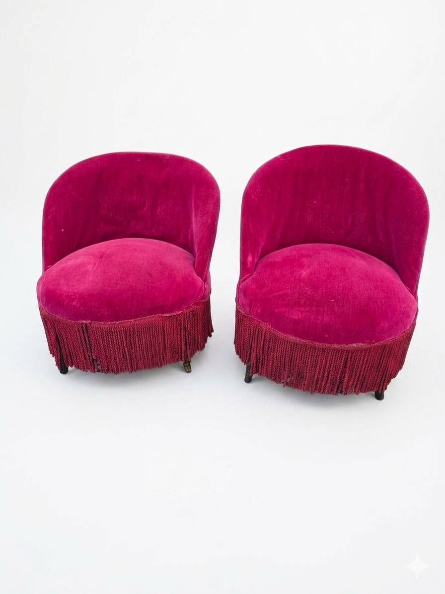 Pair of antique frog chairs