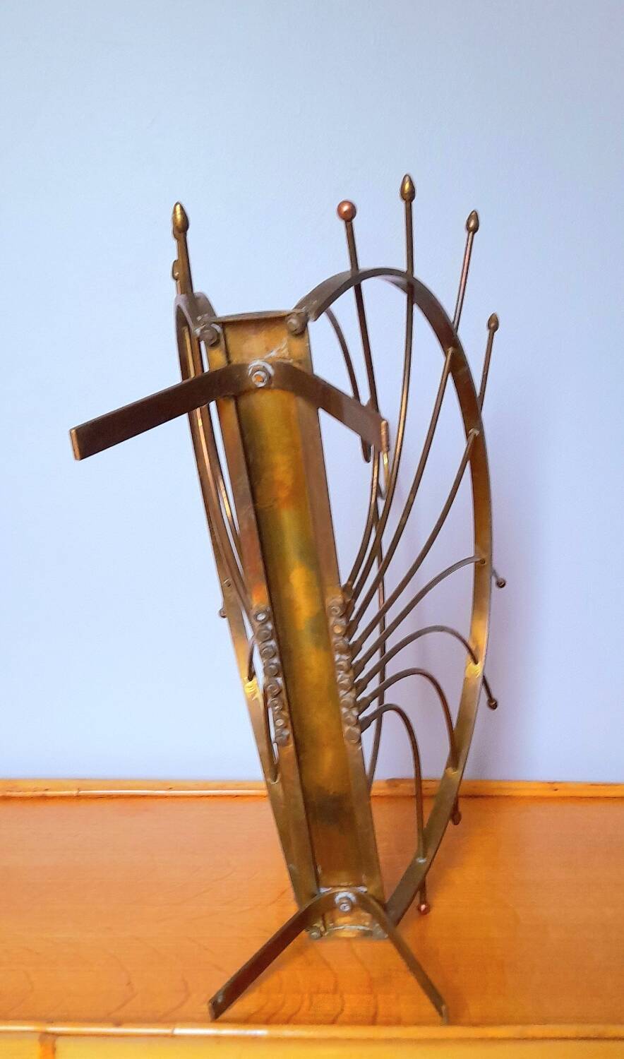 Brass magazine rack 60s