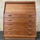 60s 70s Teak Secretary Danish Modern Desk Dyrlund Design Denmark 60s 70s