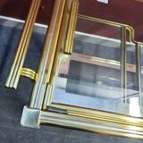 Brass bar table - Pierre Vandel serving trolley