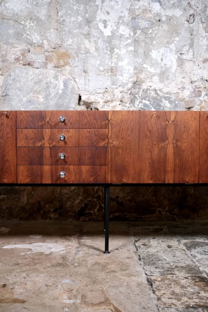 Rosewood sideboard 816 by Alain Richard for Meubles TV, France, 1960
