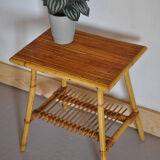 Vintage bamboo side table