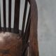 Antique English Windsor chair from the 18th century with spindled backrest