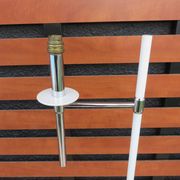 Monix Paris floor lamp in chrome brass and white lacquered metal 1960