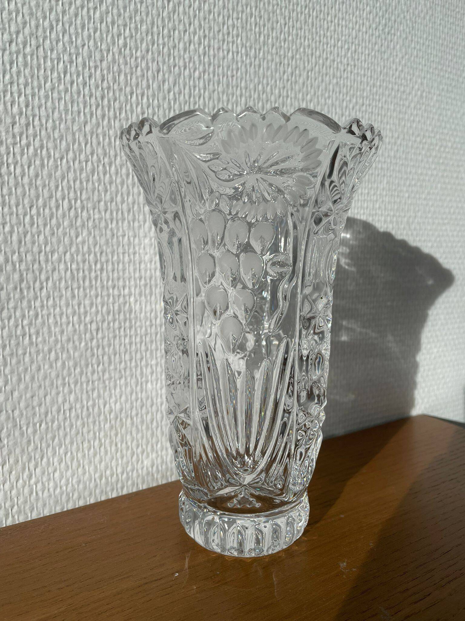 Cut crystal vase