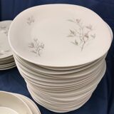 Vintage service porcelain Limoges 37 pieces france limoges unic beige gray gold