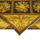 Handwoven persian overdyed 291 cm x 404 cm yellow wool rug