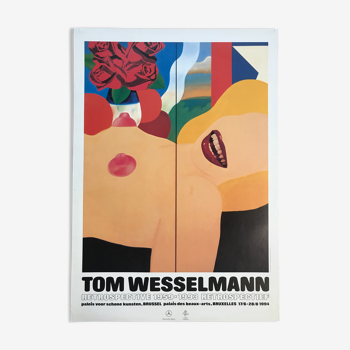 Affiche originale d'après wesselmann palais des beaux-arts, bruxelles, 1994
