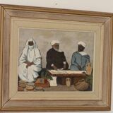 Oil on Swedish panel "Three Figures", Gösta Sundvall