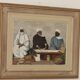 Huile sur panneau suédoise "Trois chiffres", Gösta Sundvall