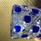 Baccarat crystal bottle model diamonds stoned blue
