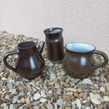 Three stoneware potteries