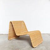 Méridienne P3 en rotin de Tito Agnoli pour Pierantonio Bonacina