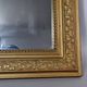 Late 19th century ogee frame mirror in gilded stucco wood 51.5x42.5 cm B622