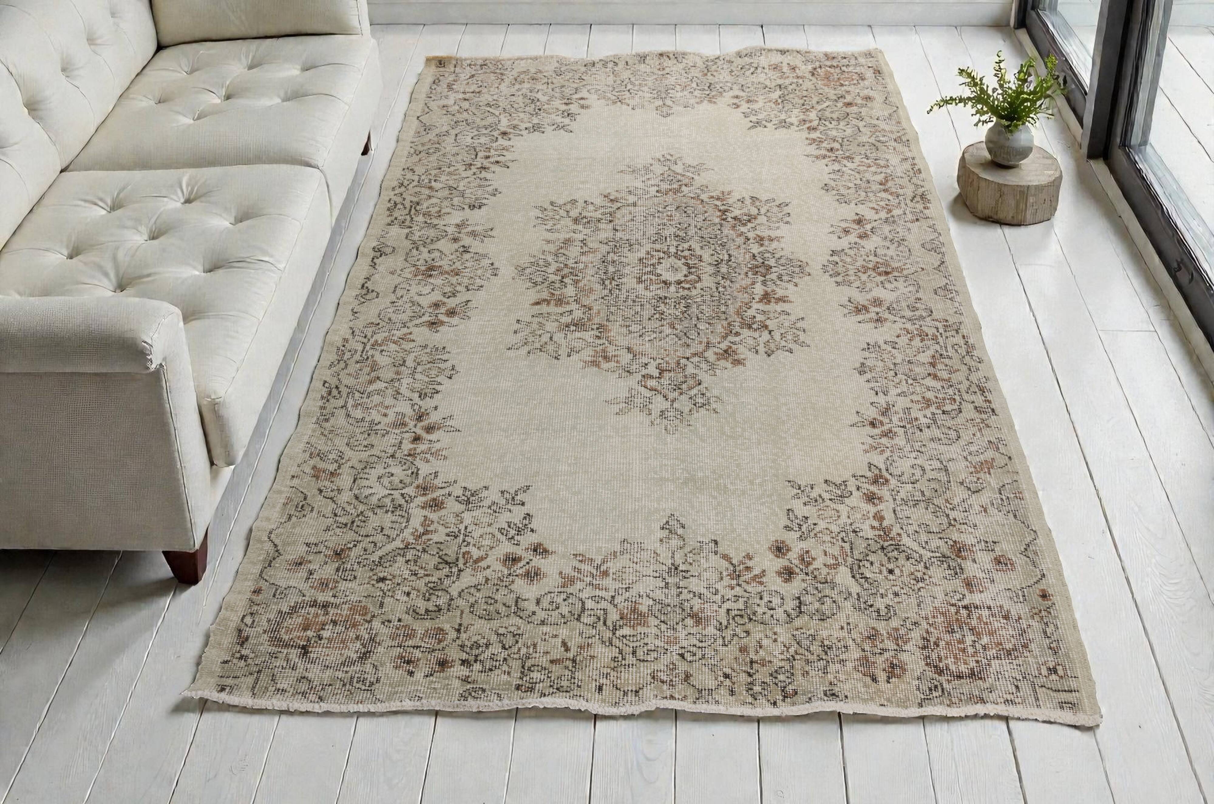 Grey Oushak Area Rug