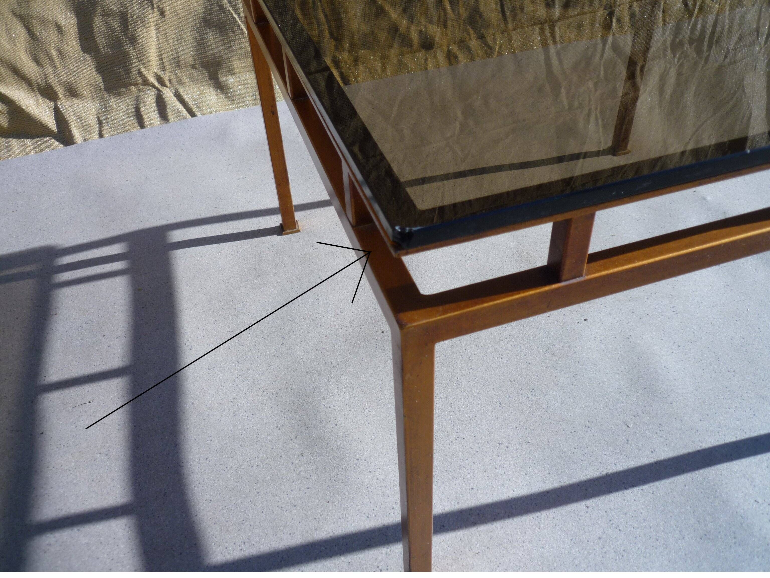 Table d'appoint verre fumé