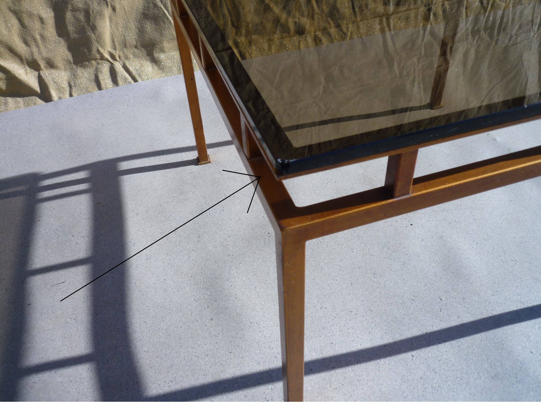 Table d'appoint verre fumé