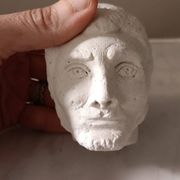 Tête d'homme en plâtre