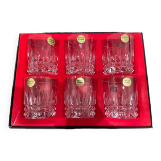 Set of vintage Arques crystal glasses