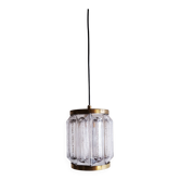 Suspension scandinave laiton et verre pour Reijmyre par Paul Kedelv