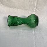 Italian vase in green glass, dimensions: height -25.5 cm - diameter -11 cm -
