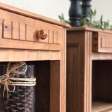 Pair of antique bedside tables