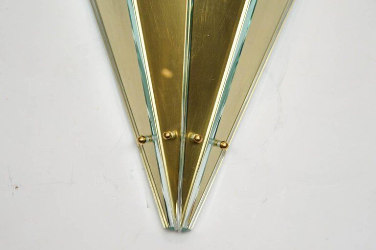 Pair of wall light metal and glass