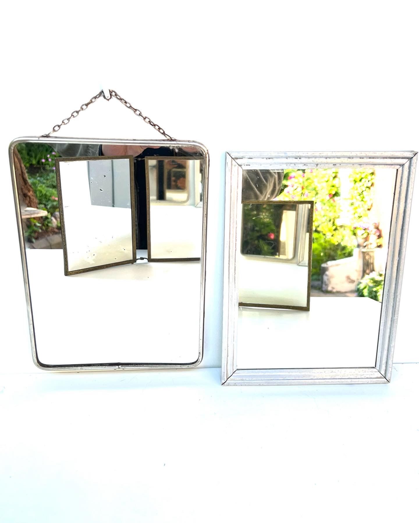 mirrors lot of 2 mirrors 24 x 18 cm 1940 1950