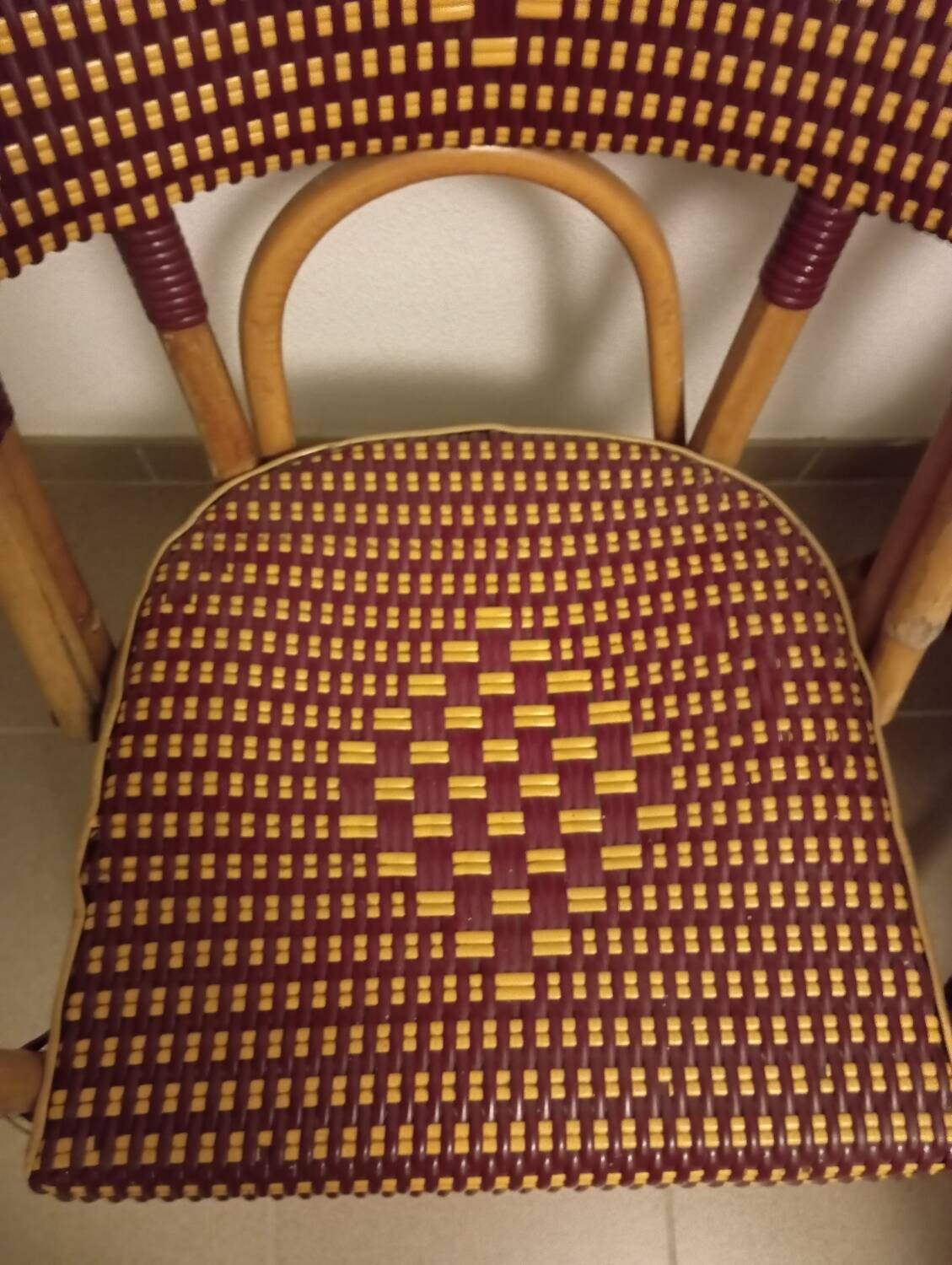 Vintage rattan bistro chairs