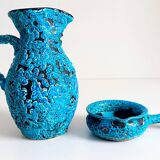 Mid-Century Blue Ceramics by Charles Cart ¨Emaux des Glaciers¨, France, 1960s