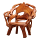 Robust armchair made of recycled wood