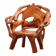 Robust armchair made of recycled wood