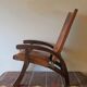 Tiahuanaco design tooled leather folding armchair by Angel Pazmino, Ecuador