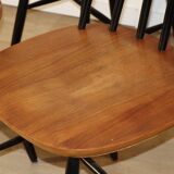 Set of 4 vintage wooden chairs, 1960.