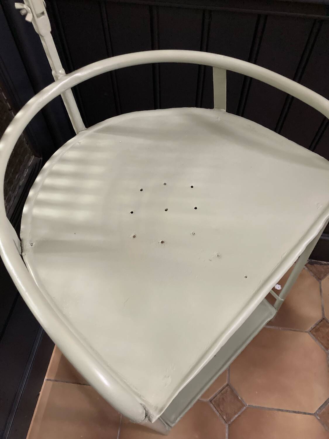 Coiffeuse, chevet en métal, années 50