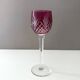 Collection crystal glasses, colored wine glass
