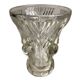 Vase en cristal art déco années 30