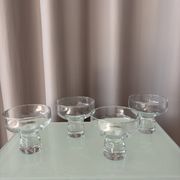 Ensemble de 4 verres à champagne vintage Aral / coupes à dessert