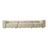 Canapé modulaire vintage Arflex Strips en velours beige par Cini Boeri des années 1970.