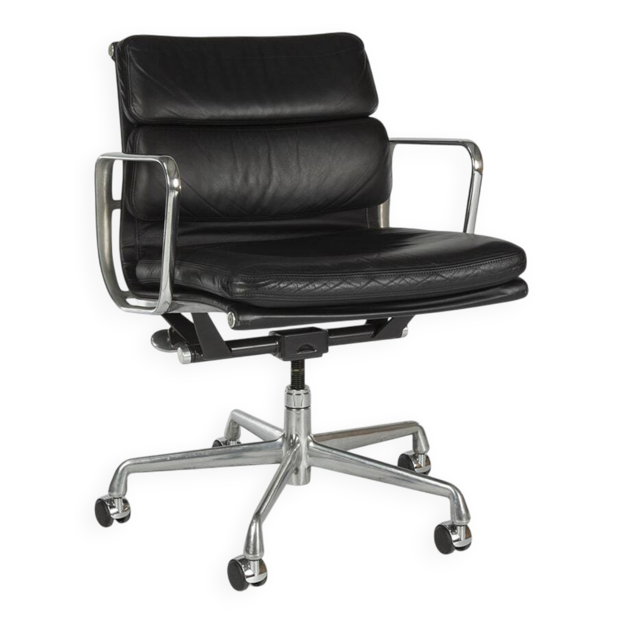 Black Herman Miller Original Eames EA435 ‘Soft Pad’ Desk Aluminium Chair