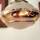 White and gold opaline globe hanging lamp 1950