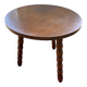 Tripod side table in wood - brutalist style