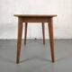 Vintage bistro table rectangular compass feet